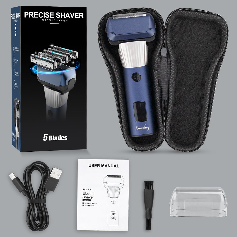 Amurhey FK705 Elektrisch scheerapparaat met 5 messen Pro