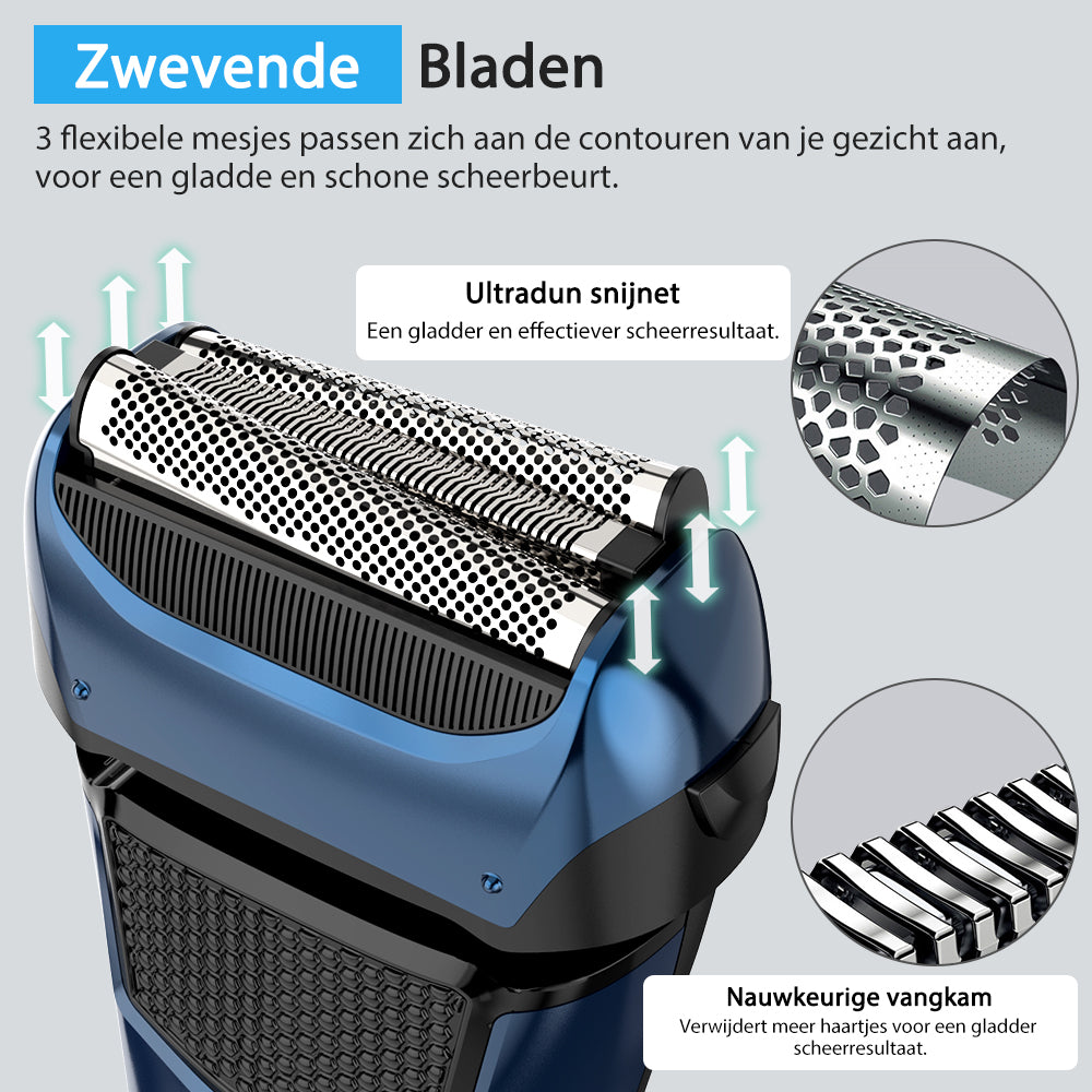 FK609 foliescheerapparaat voor mannen, blauw kleurverloop