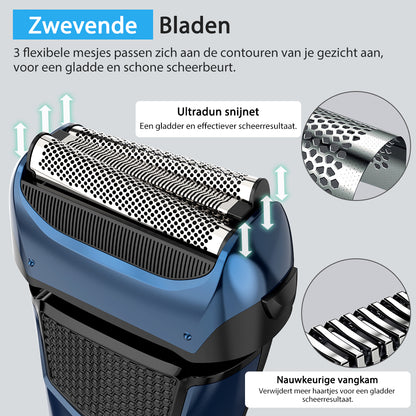 FK609 foliescheerapparaat voor mannen, blauw kleurverloop