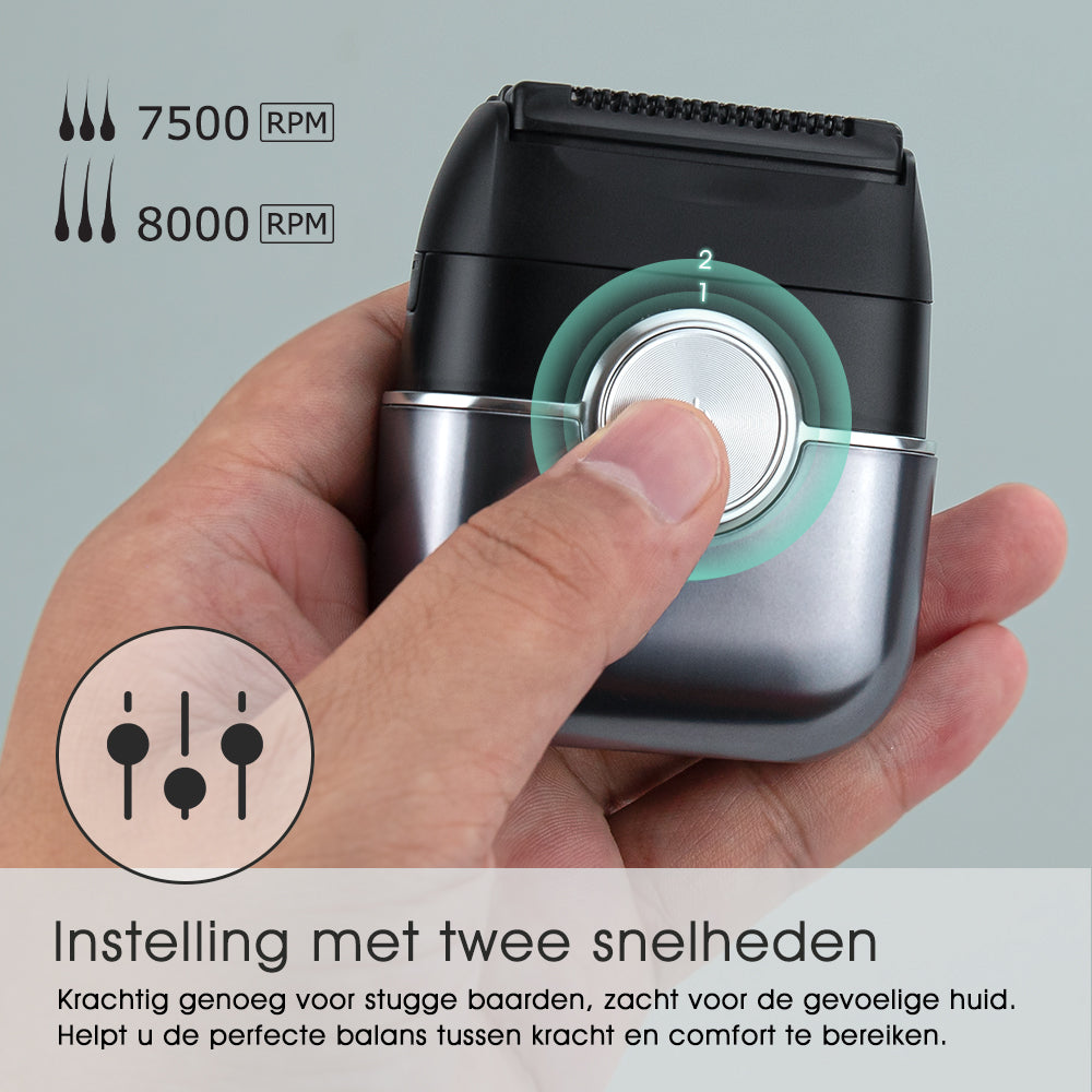 Qimmaol FK706 Mini elektrische scheerapparaat voor mannen met reisetui