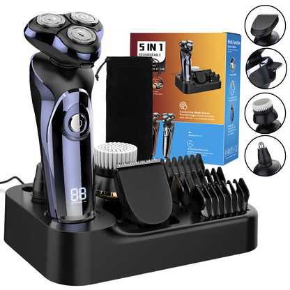 FK8600 Multifunctionele Elektrische Scheerset Metallic Blauw 