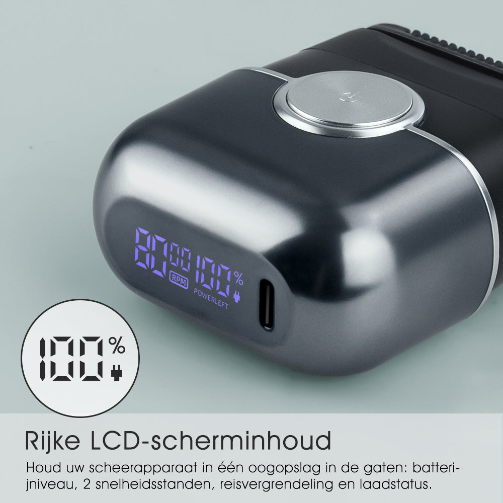 Qimmaol FK706 Mini elektrische scheerapparaat voor mannen met reisetui