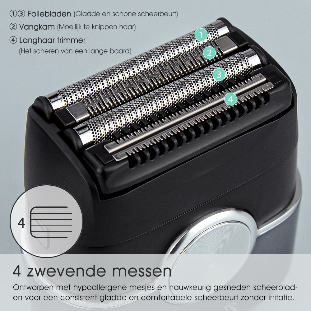 Qimmaol FK706 Mini elektrische scheerapparaat voor mannen met reisetui