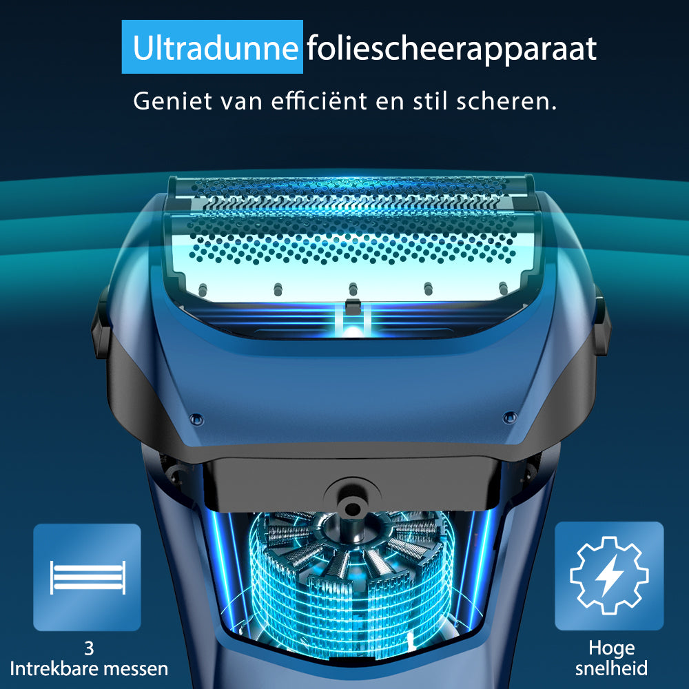 FK609 foliescheerapparaat voor mannen, blauw kleurverloop