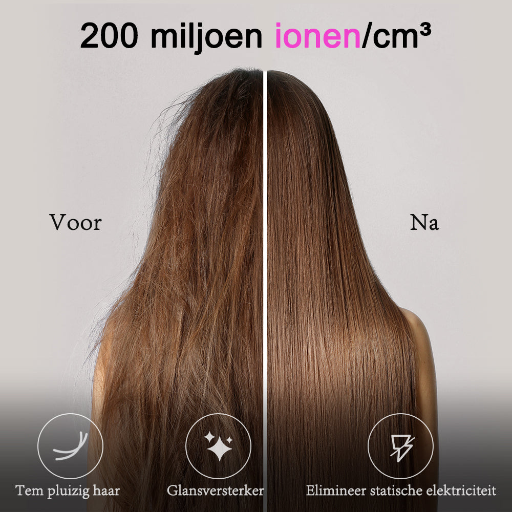 Qimmaol Velofold - Professionele Ionische Haardroger met Concentrator, Diffuser en Kam [Compact / Lichtgewicht / Opvouwbaar / 350 g]