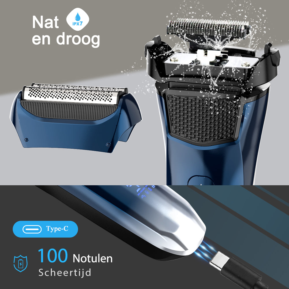 FK609 foliescheerapparaat voor mannen, blauw kleurverloop