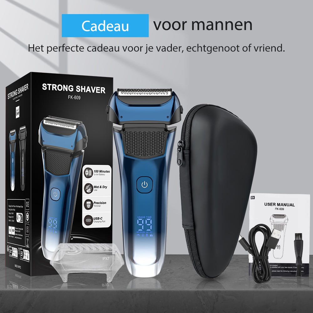 FK609 foliescheerapparaat voor mannen, blauw kleurverloop